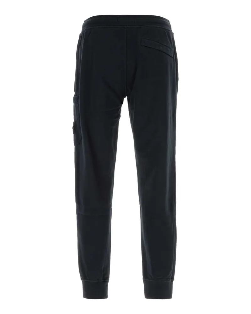 Stone Island Men's Slate Cotton Joggers Blue Exterior: Pantaloni Trousers Navy