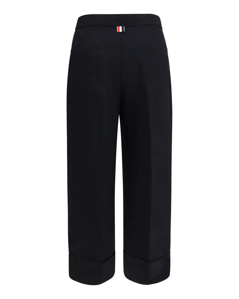Thom Browne Hopsack Suit Trousers — Navy Navy
