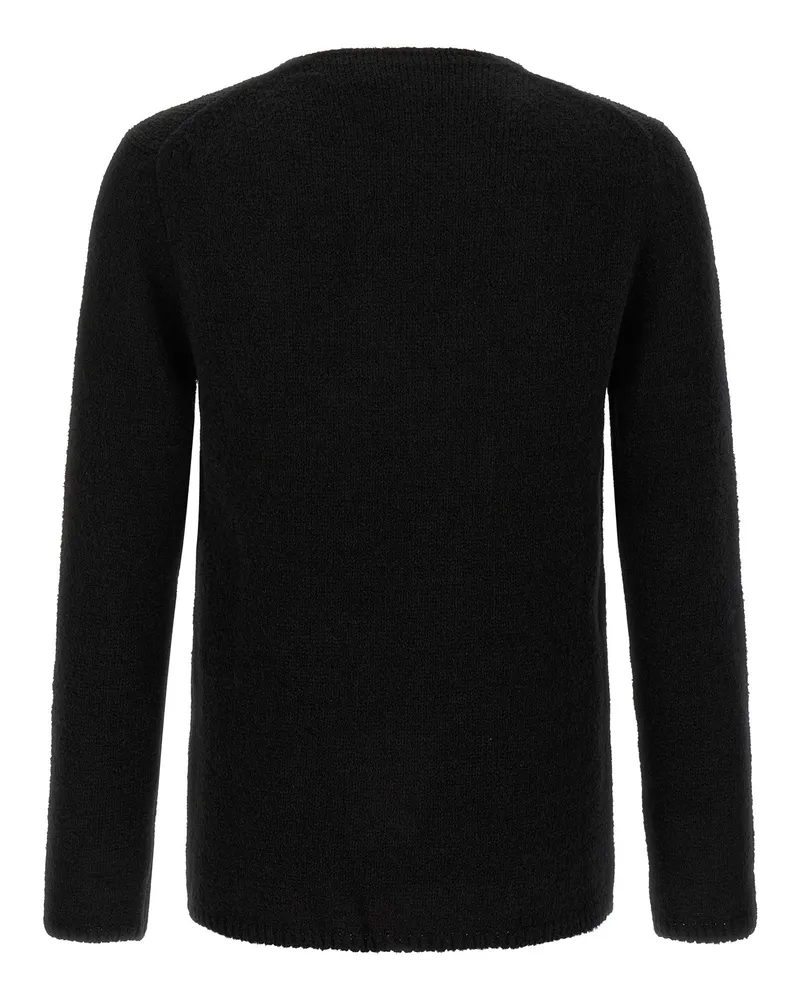 Comme des Garçons Geometric Inlay Sweater — Black Black