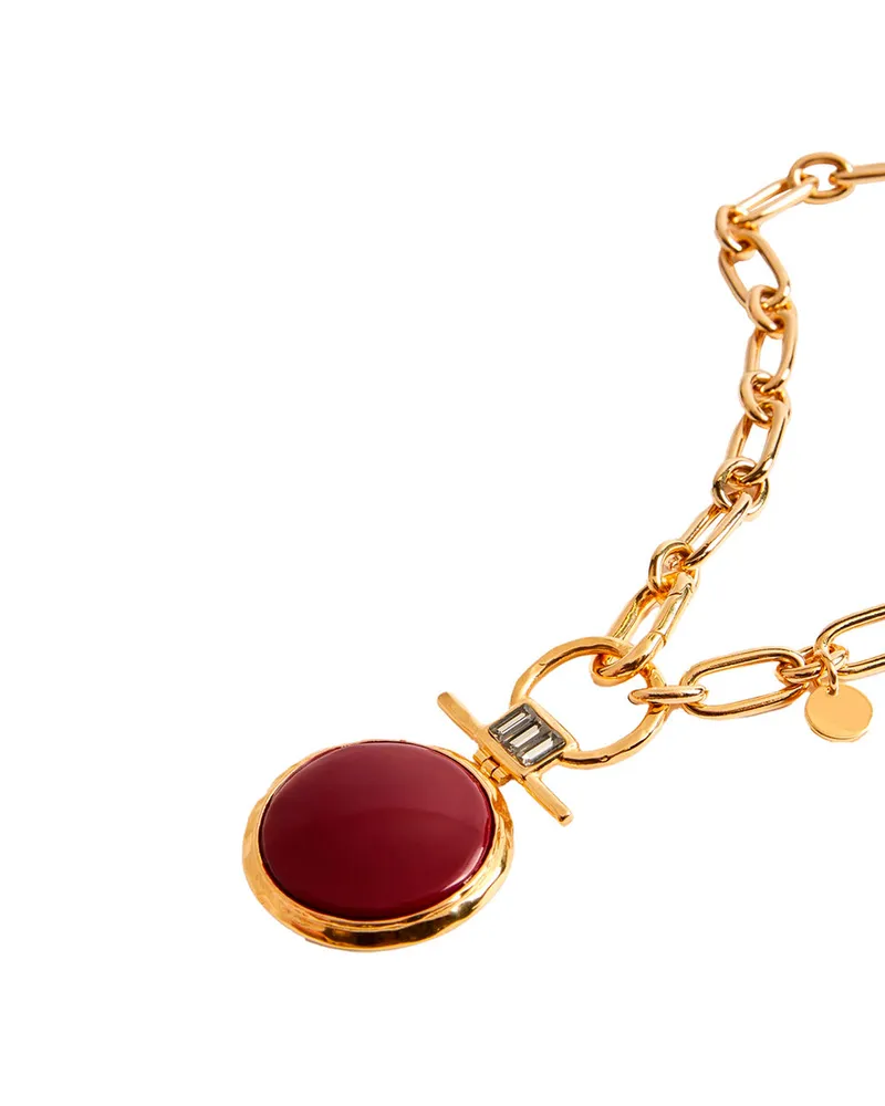 La DoubleJ Women's Necklace Energy Brass Metallic Necklaces Gold