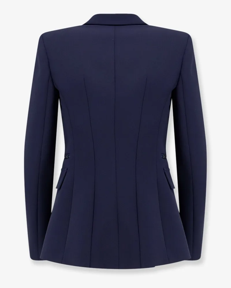 Elisabetta Franchi Women's Blazer Slim-Fit Blue Polyester Blazers Jacket Blue