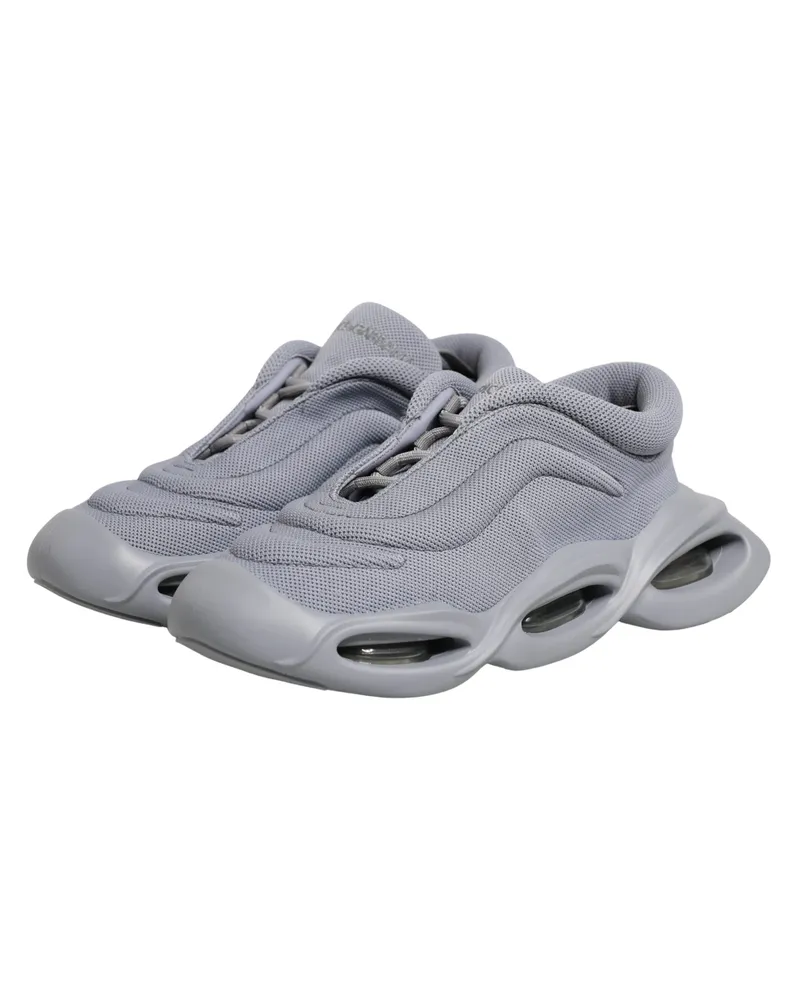 Dolce & Gabbana Women's Gray Slip On Wave Low Top Sneakers Polyester Viscose Gray