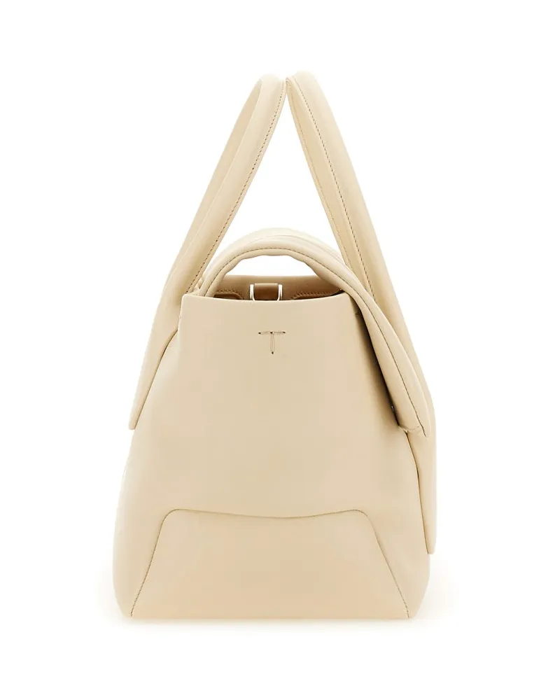TOD'S Reverse Small Di Top Handle Bag — White White