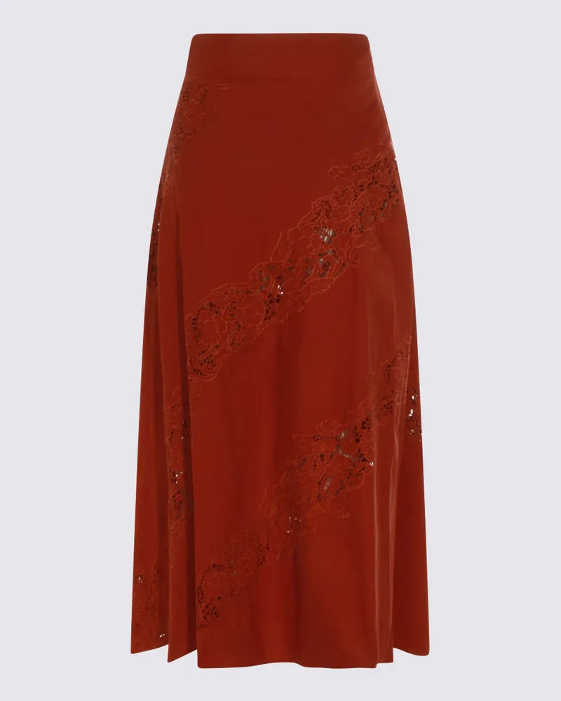 Twin-Set Women's Skirts Brown Henna Brown