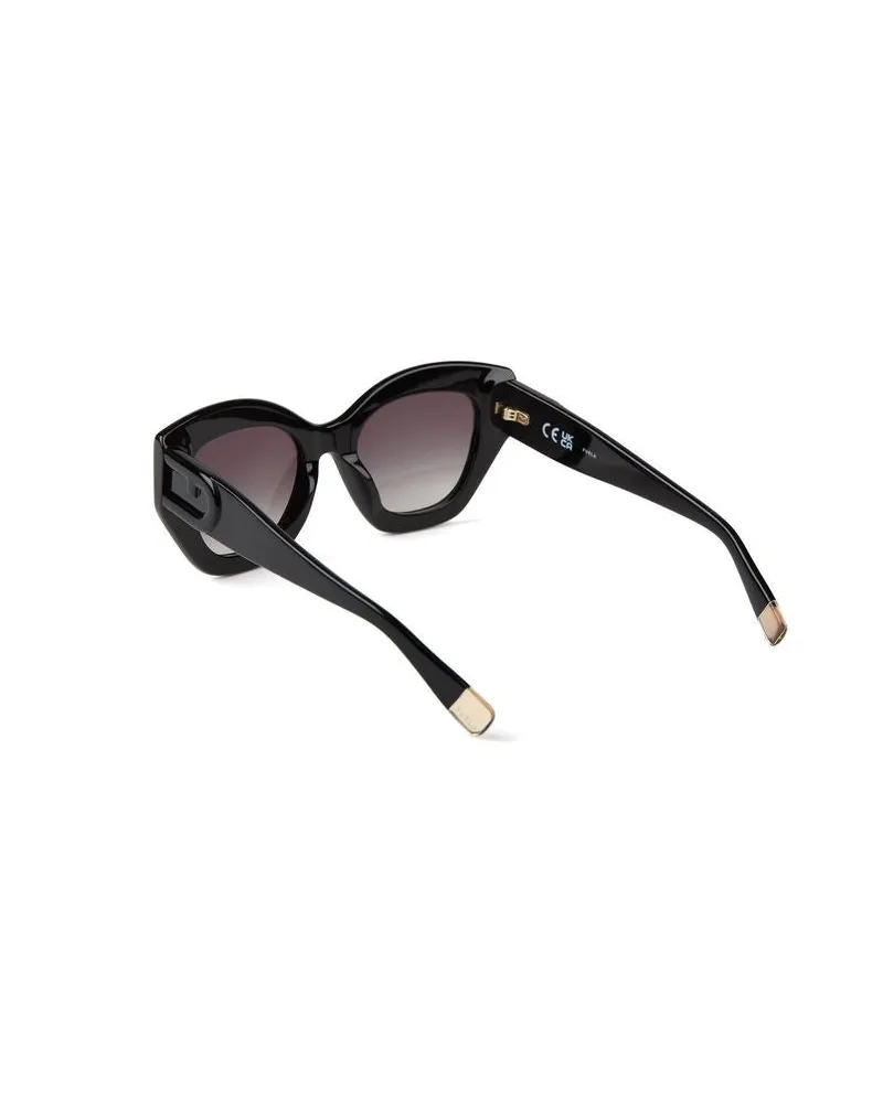 Furla Women's Sunglasses Glossy Black Acetate Eyewear Black