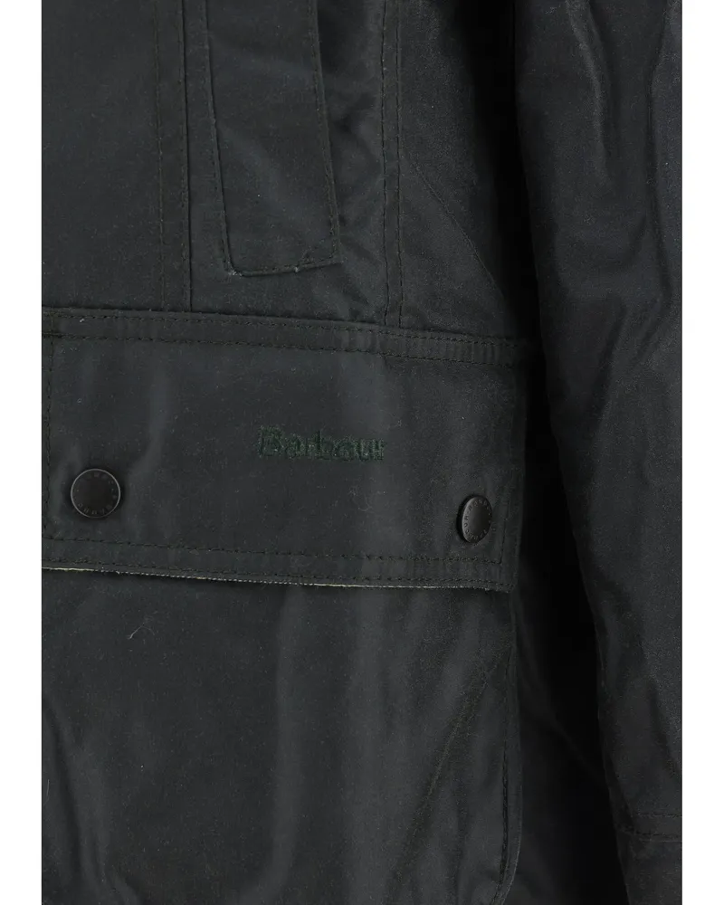 Barbour Women's Waxed Jacket Breadnell Sage Cotton Puffer Green