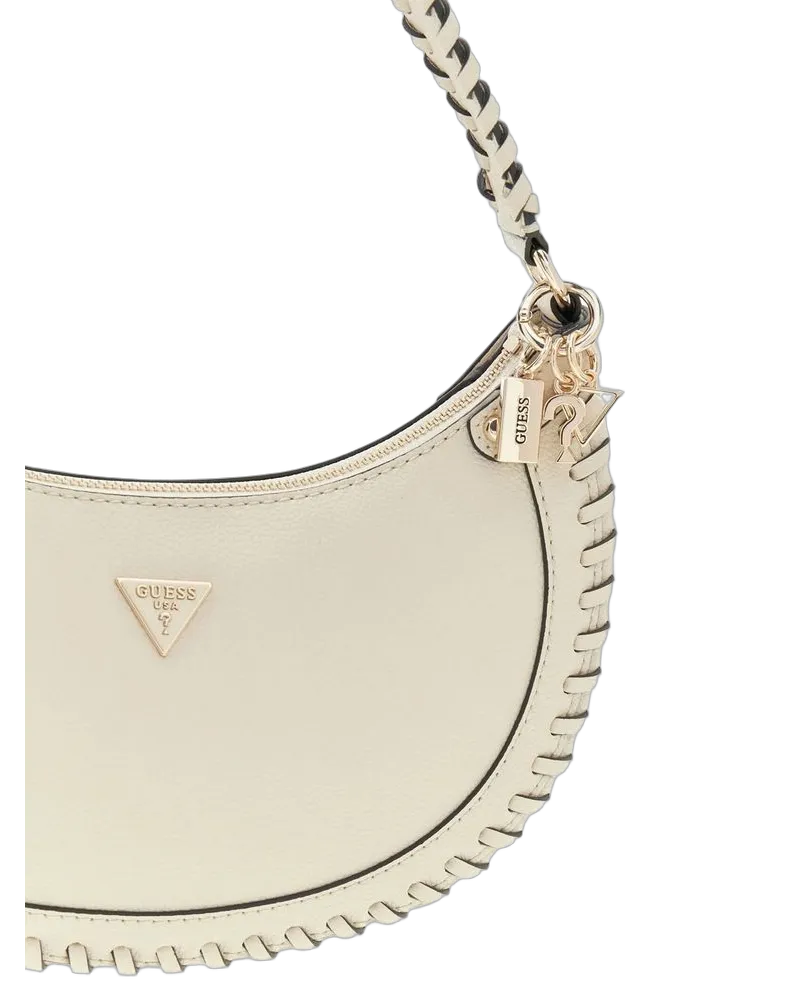 Guess Women's Shoulder Bag Bone Polyurethane Shoulder-bags Beige