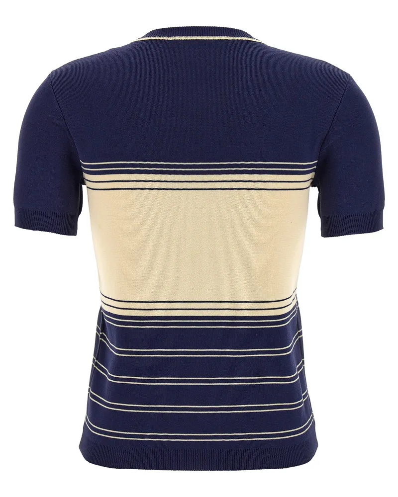 Valentino Garavani Women's Blue Cotton T-Shirt Navy