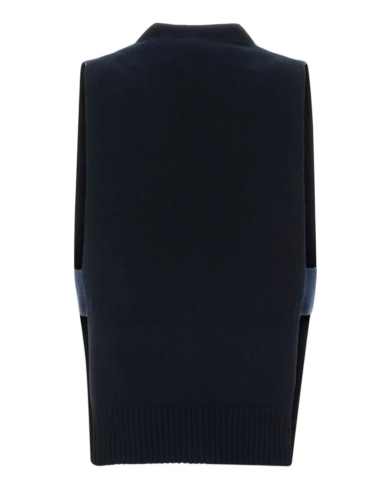 Miu Miu Women's Midnight Blue Cashmere Vest Bleu Exterior: Maglieria Navy