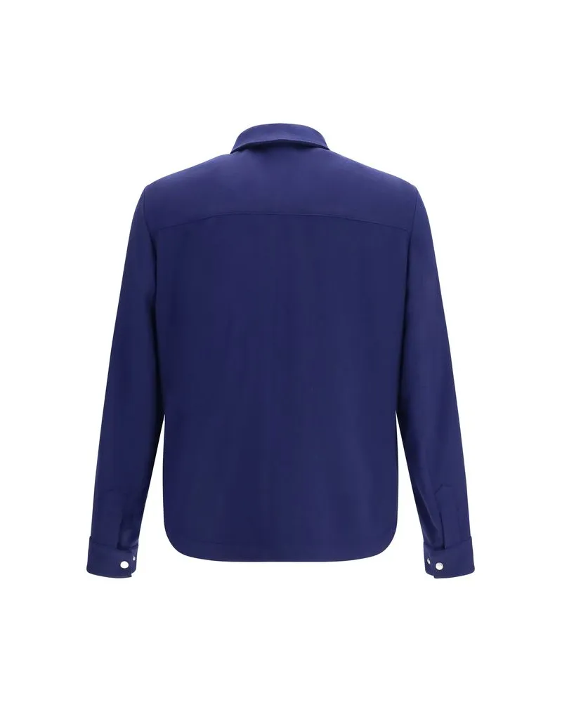 Brunello Cucinelli Men's Blue Cashmere Full-Length Jacket Clothing Navy