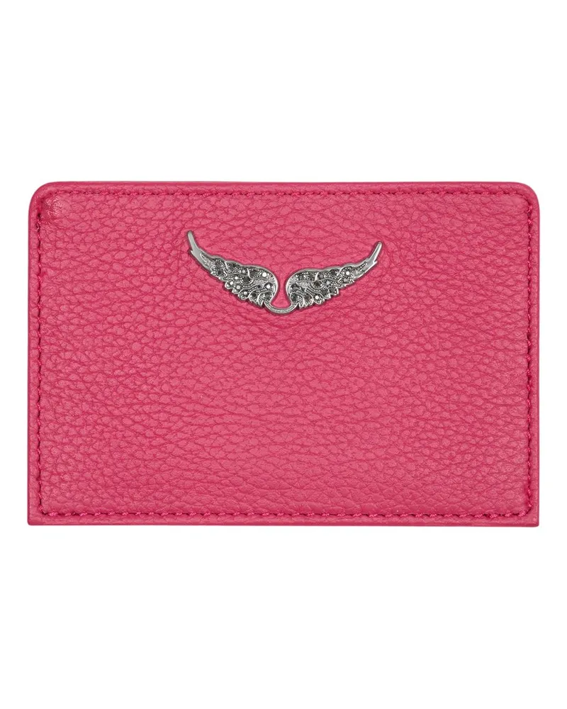 Zadig & Voltaire Women's Zv Pass Card Holder -  Leather Pink Calfskin Accessories Card-Holder Pink