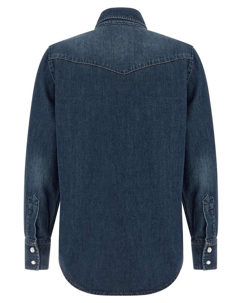 A.P.C. Western Denim Shirt — Indigo Indigo