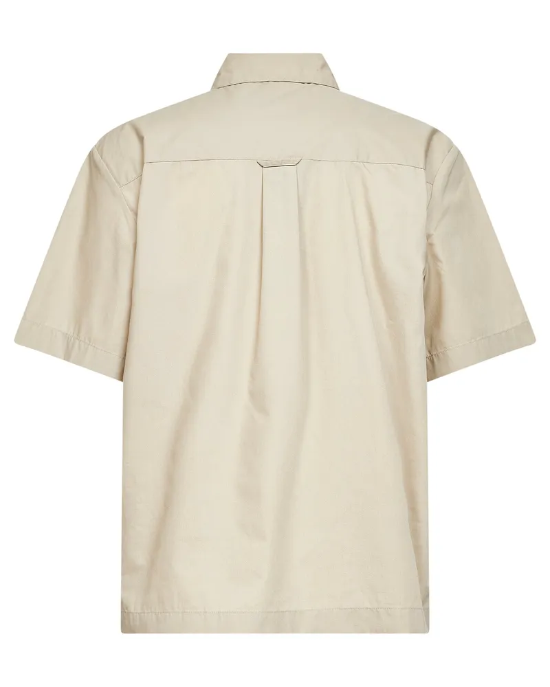 Carhartt WIP Men's Shirt Barchan Short-Sleeve Beige Cotton Beige