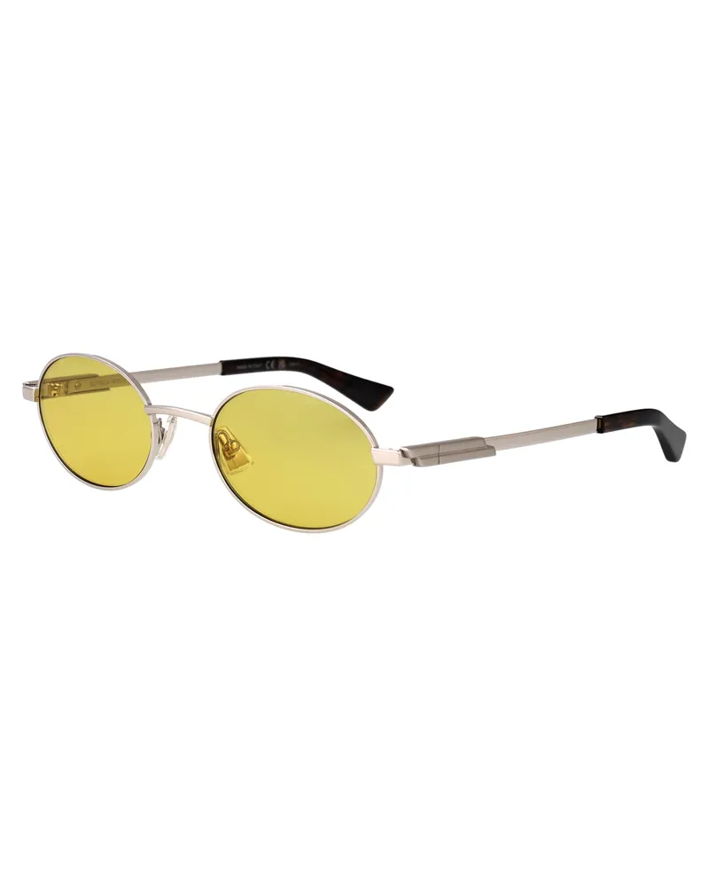 Bottega Veneta Unisex Sunglasses Bv1470s Silver Metal Silver
