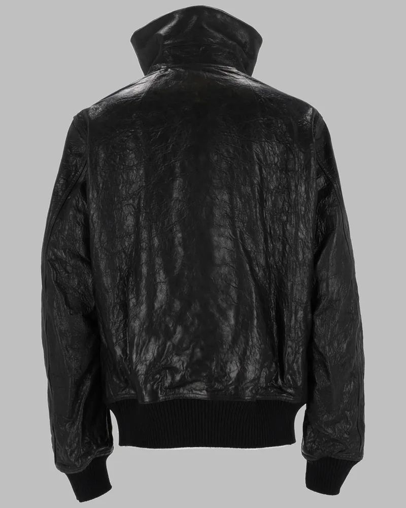 Rick Owens Dracuflight Leather Jacket — Black Black