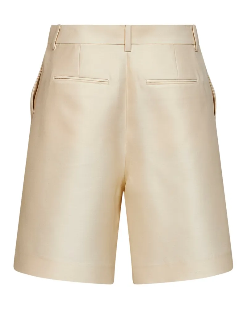 KHAITE Women's Shorts Auggie Ivory Wool-Silk Ivory
