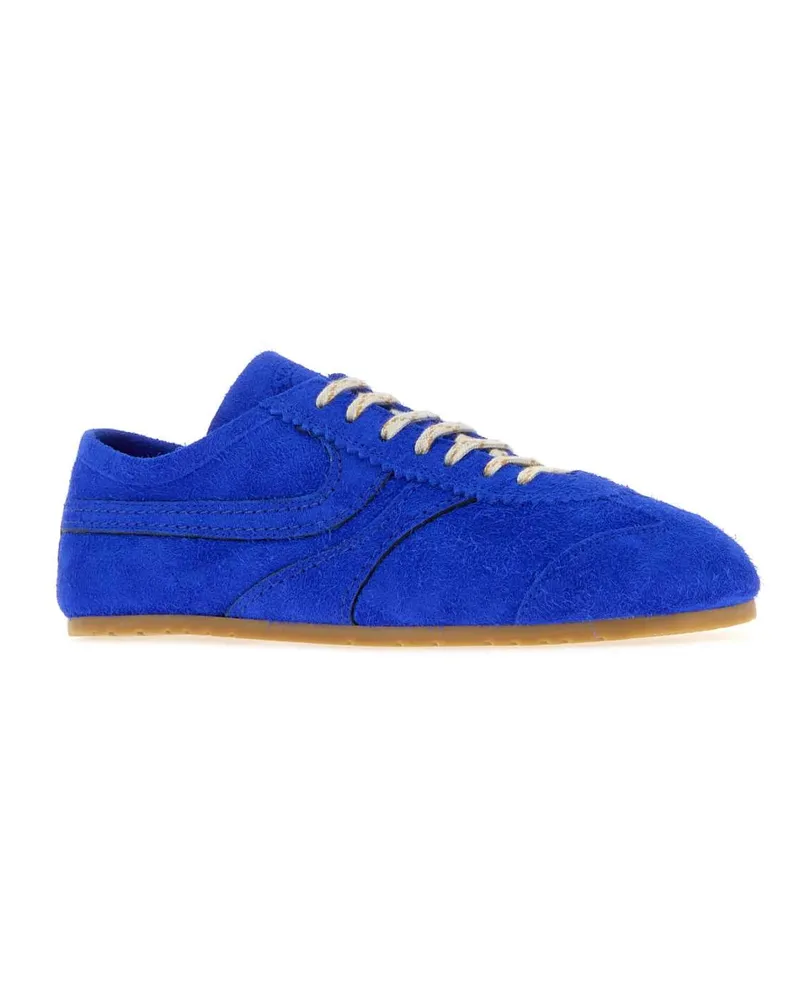Dries van Noten Electric Blue Suede Sneakers — Blue Blue