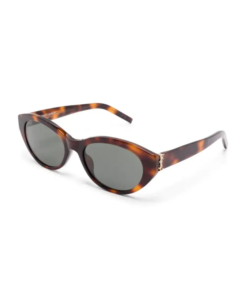 Saint Laurent SLM148 Cat-Eye Tortoiseshell Sunglasses — Brown Brown