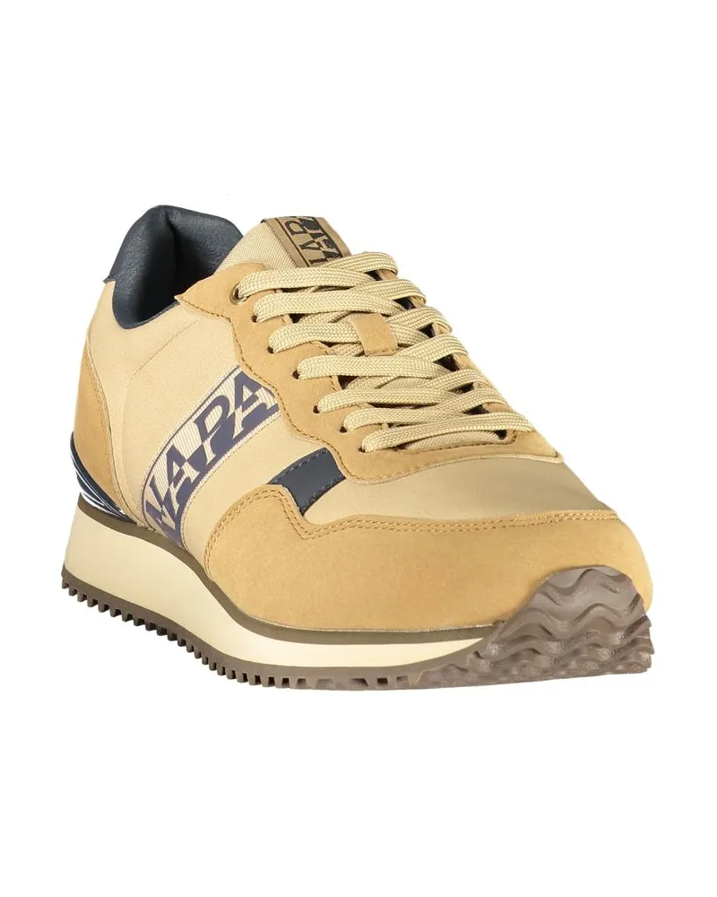 Napapijri Logo-Striped Sneaker — Beige Beige