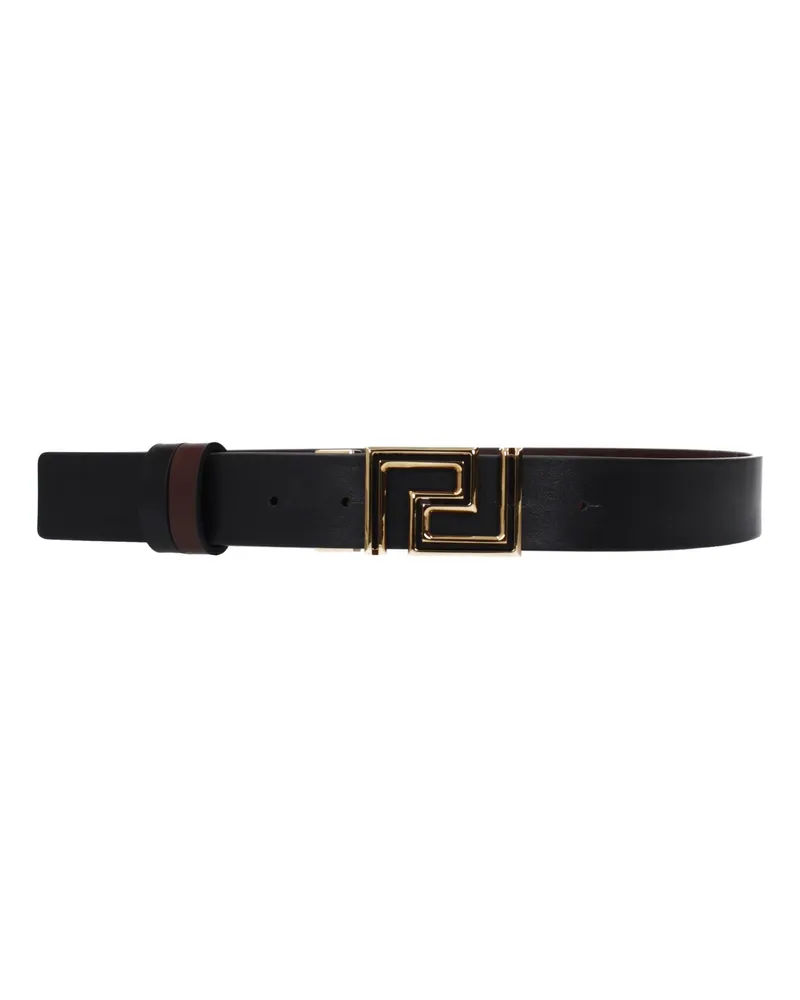 Versace Women's Brown Leather Regular Belt Brown