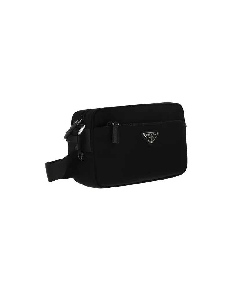 Prada Women's Black Nylon Shoulder Bag Black