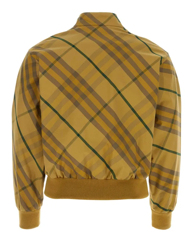 Burberry Check-Patterned Cotton Jacket — Gold Gold