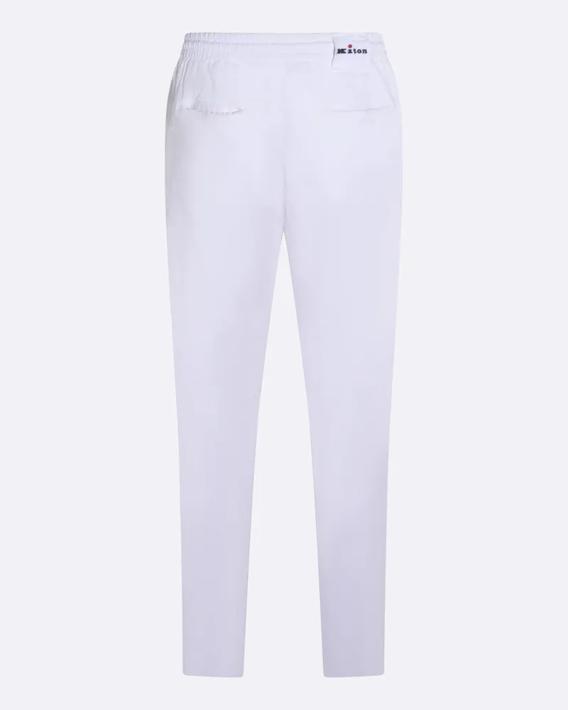 Kiton Men's Trousers White Ly Ea White