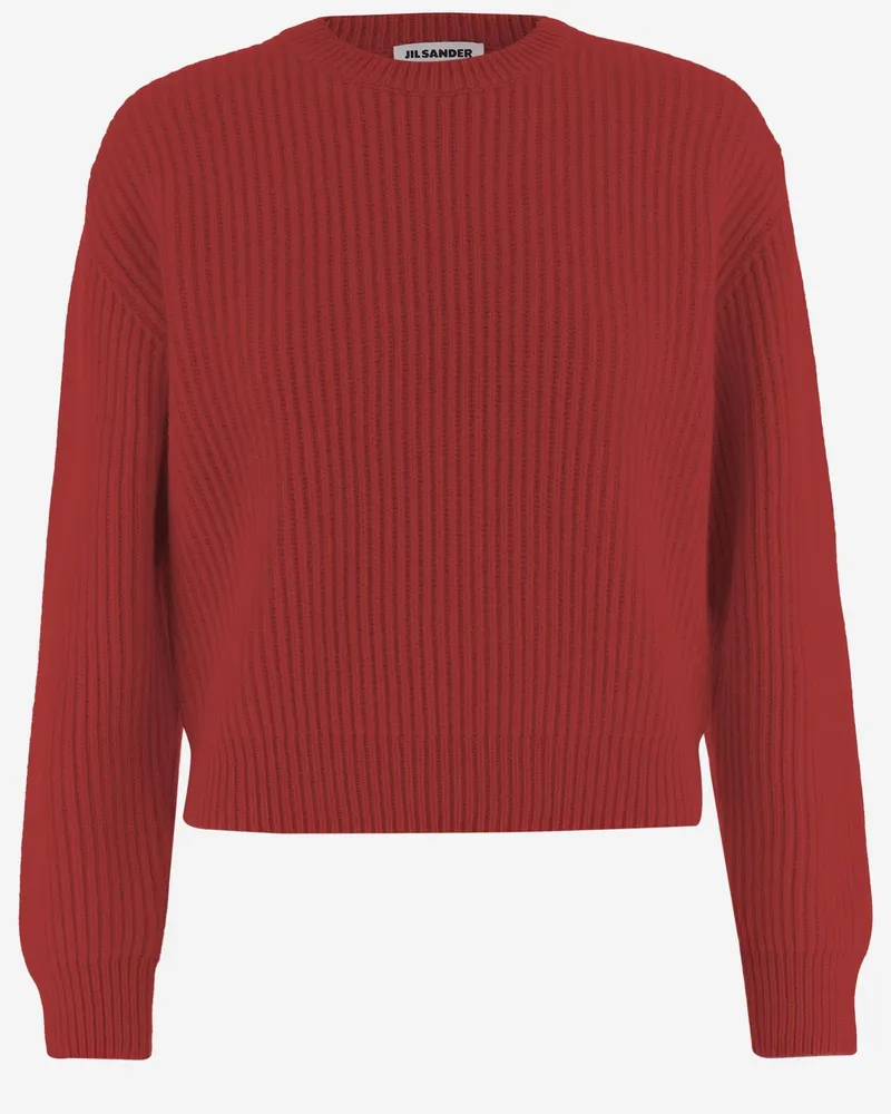 Jil Sander Women's Wool Sweater Red Red