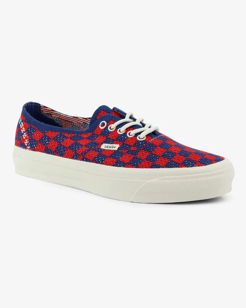 Vans Women's Sneakers Authentic 44 Red Checkerboard Fabric-Rubber Trainers Fabric/rubber Red