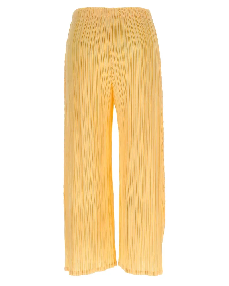 Issey Miyake Pleated Trousers — Yellow Yellow