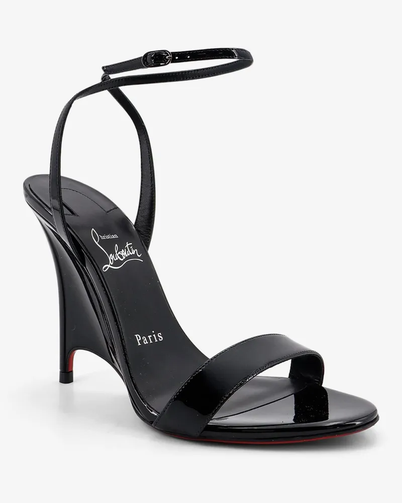Christian Louboutin Women's Leather Sandals Zeezeenella Black 