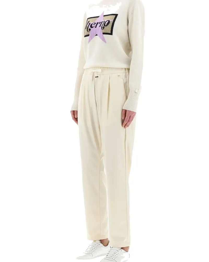 Herno Women's White Polyester Casual Pants White