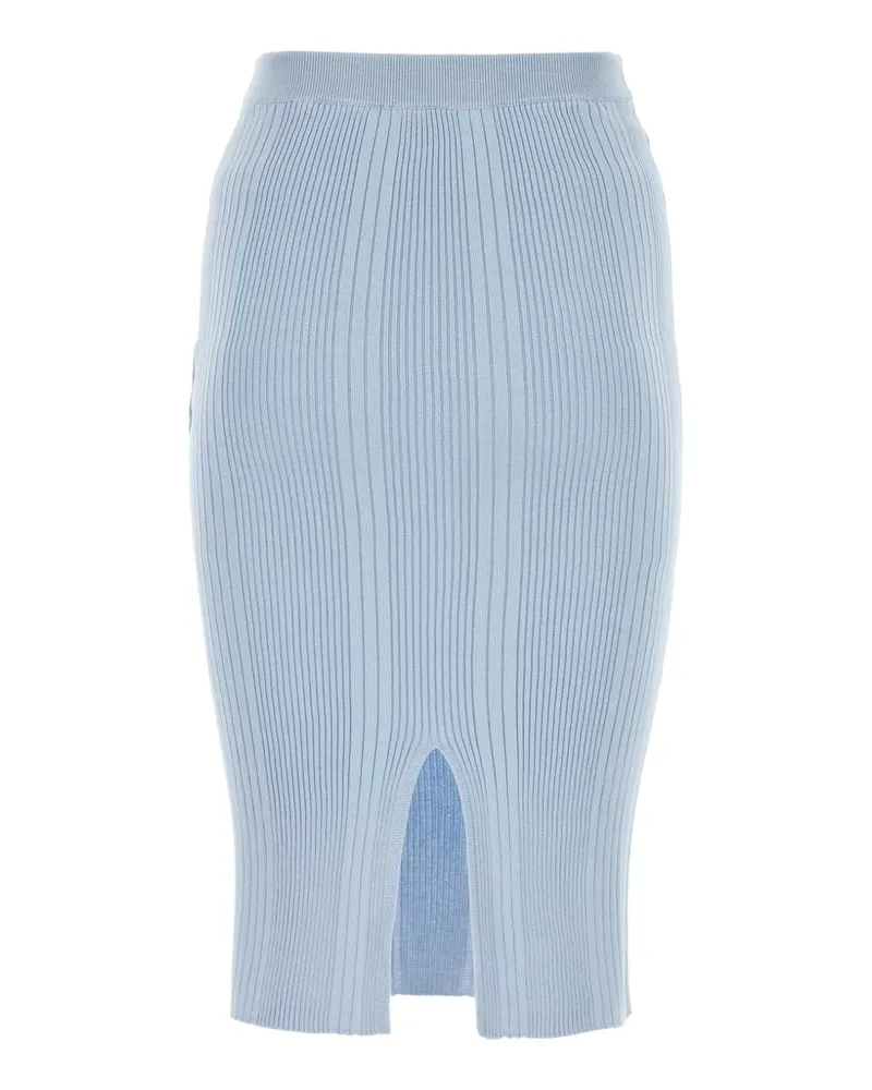 Bottega Veneta Women Pastel Light-Blue Cotton Skirt Bubble Exterior: Gonne Blue