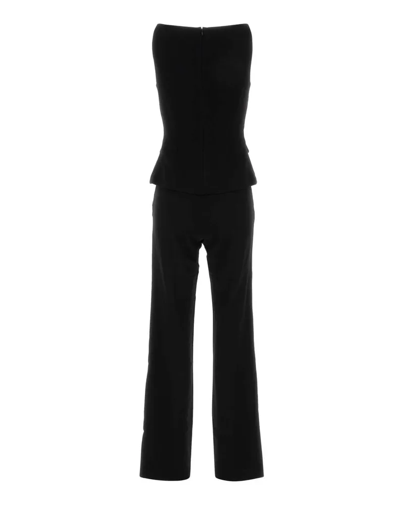 Self-Portrait Women's Black Wool Jumpsuit Tute Tracksuits Black