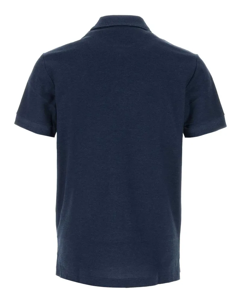 Burberry Men Piquet Cotton Polo Shirt Navy Navy