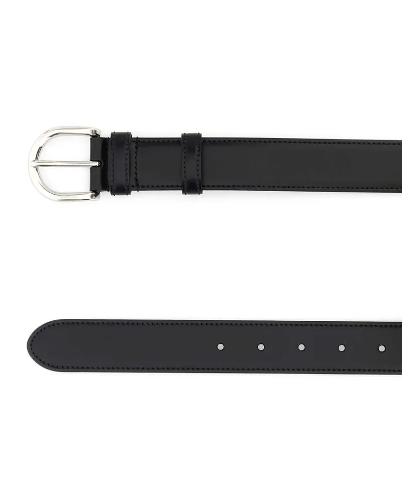 Prada Women's Black Leather Belt Nero Cinture Black