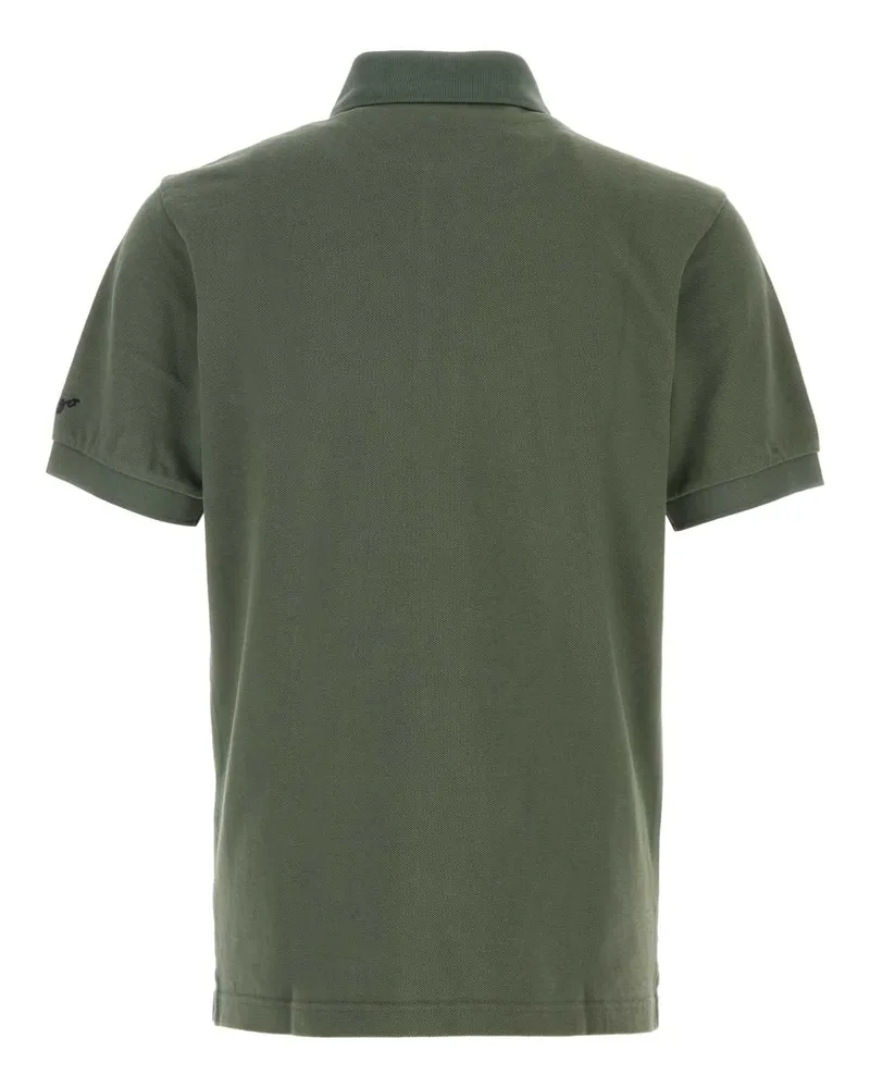 Kenzo Men's Khaki Piquet Polo Shirt Darkkhaki Exterior: Cotton T-shirts And Polos Green