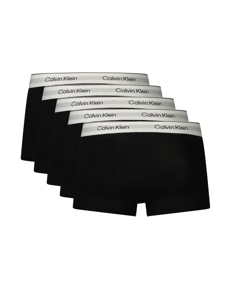 Calvin Klein Logo-Waistband Boxer Briefs — Black Black