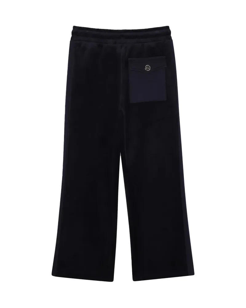 Sonia Rykiel Logo-Detailed Cotton Elastane Trousers — Blue Blue