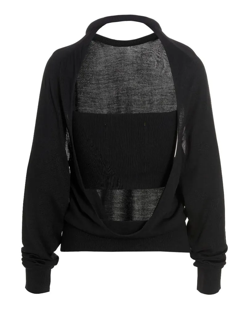 RAMAEL Cut-Out Insert Sweater — Black Black