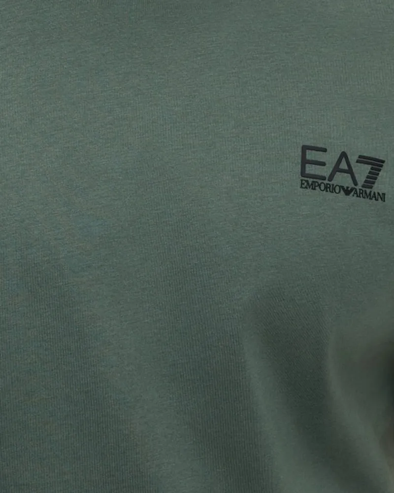 EA7 Men's T-Shirt Pima Core Identity Cilantro Cotton T-Shirts And Polos Green