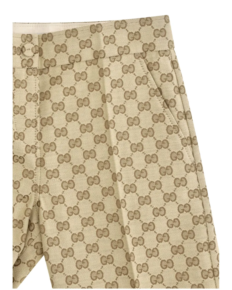 Gucci GG Canvas Trousers — Beige Beige