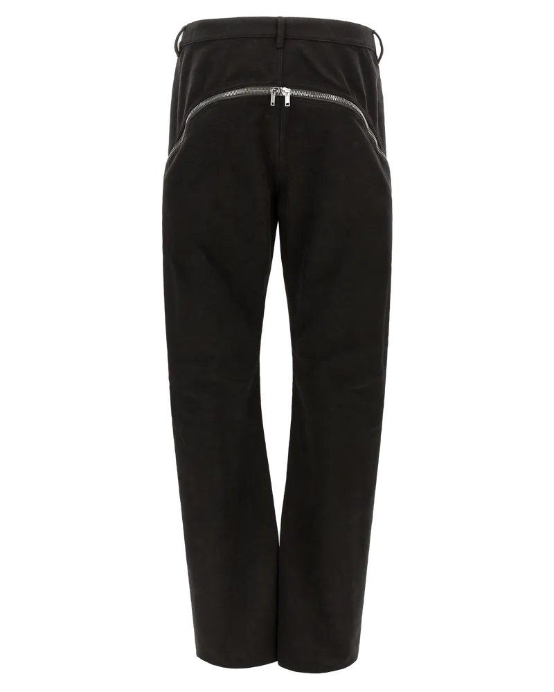 Rick Owens Men's Black Cotton Flared Pants Black
