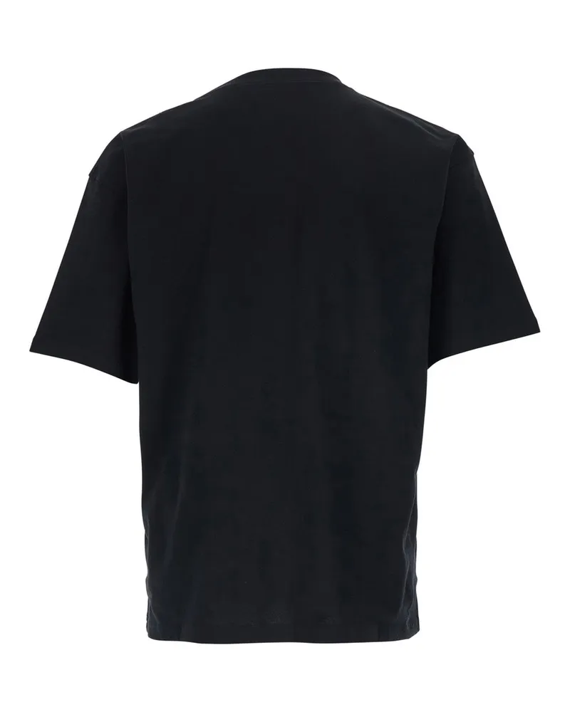 Valentino Garavani Men's T-Shirt Crew Neck Black Cotton T-Shirts And Polos Black