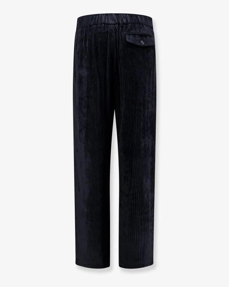 Giorgio Armani Men's Corduroy Trousers Black Viscose Black