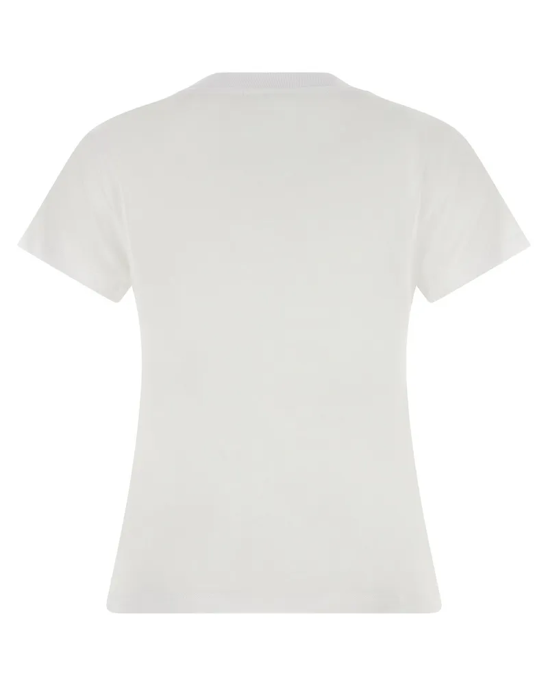 Ganni Tiger-Print Organic Cotton T-shirt — White White