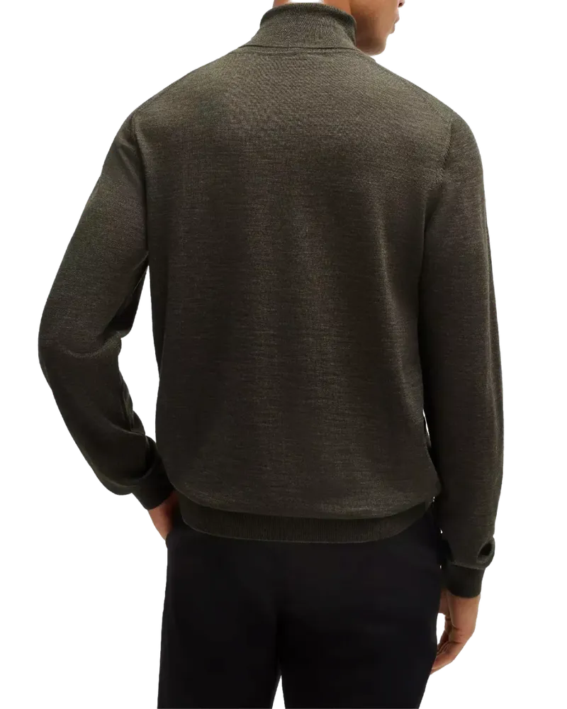 HUGO BOSS Men's Musso-P Turtleneck Sweater Green Clothing > Knitwear Green