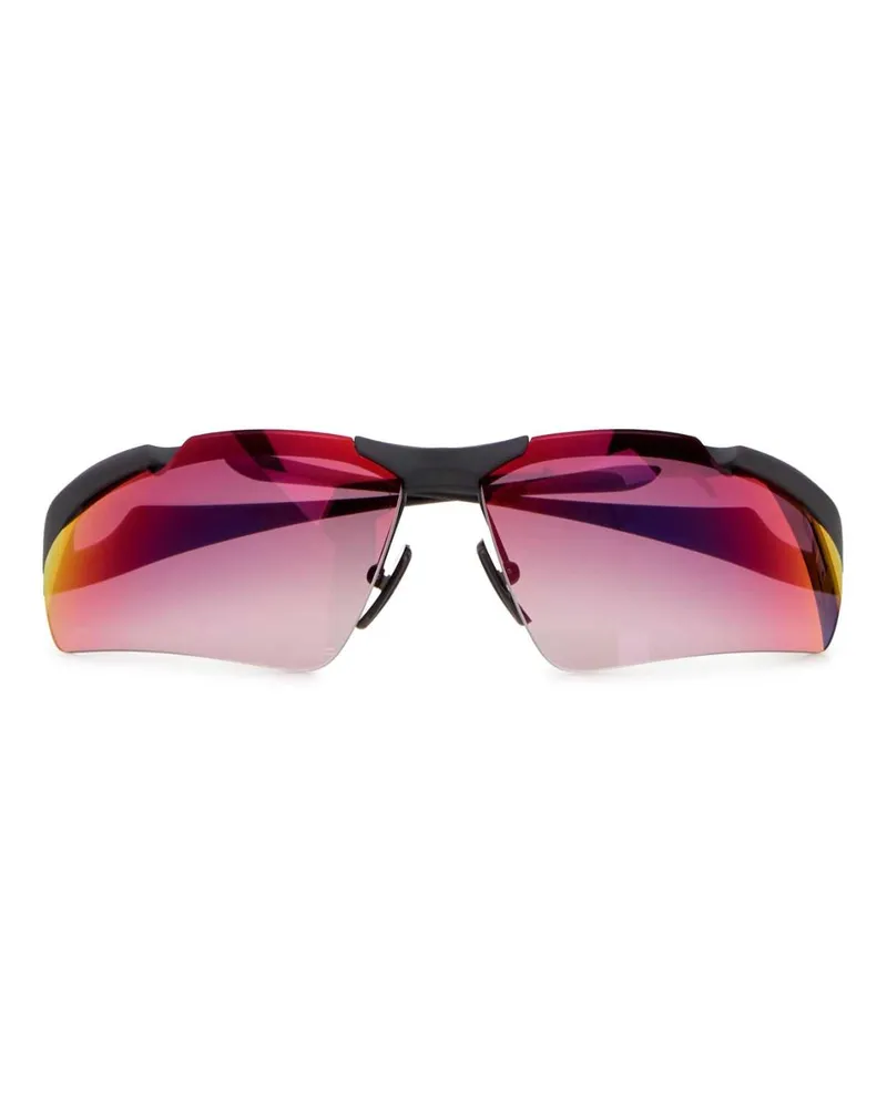 Balenciaga Women's Silver Metal Boomerang Sunglasses Mirror Infrared Exterior: Metallo Occhiali Da Sole Pink