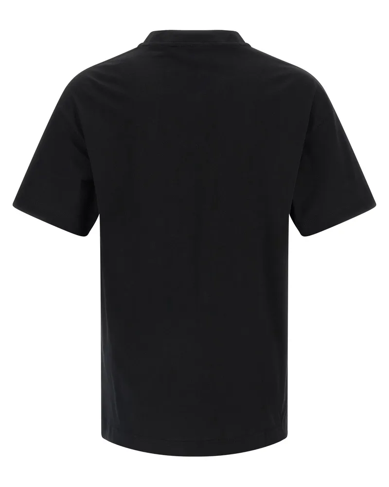 Palm Angels Logo-Print Cotton T-Shirt — Black Black
