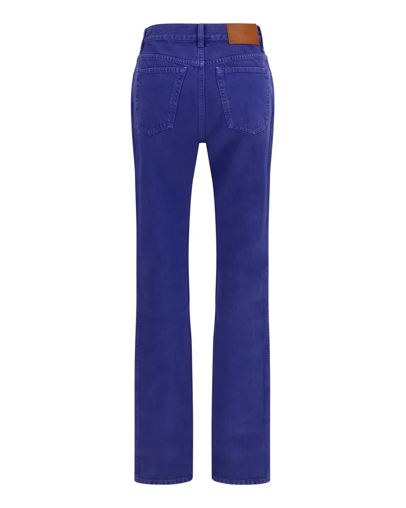 Chloé Straight-leg Cotton Denim Jeans — Blue Blue